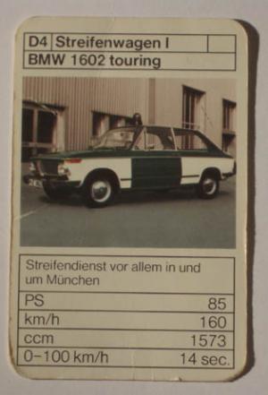 BMW 1602 touring Streifenwagen M&uuml;nchen